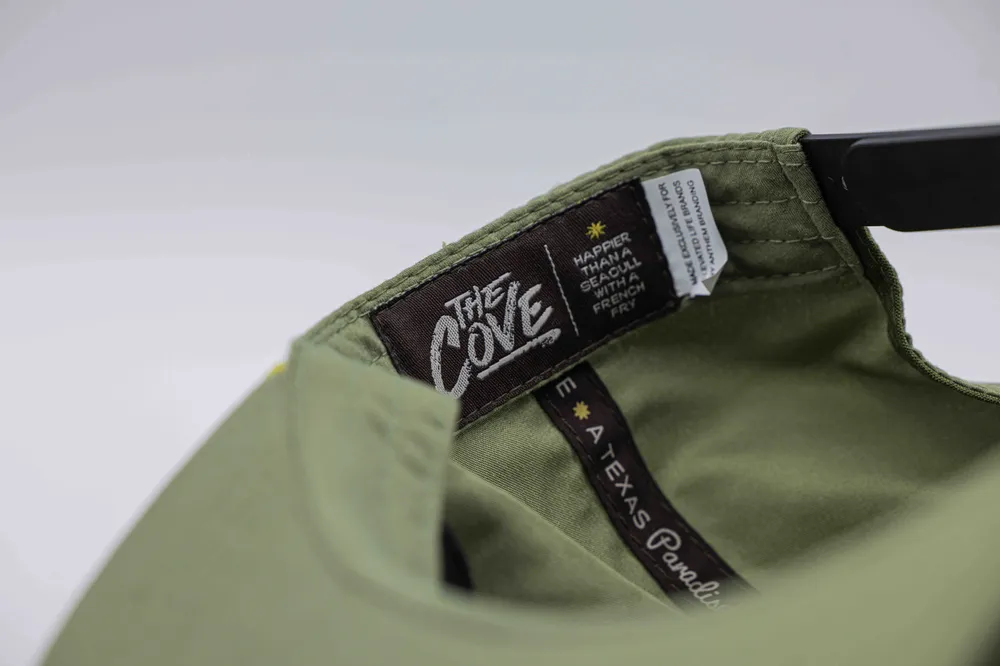 The cove interior woven label detail anthem branding 2