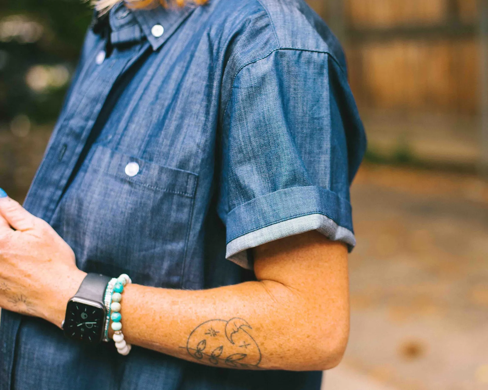 Chargrill Charlie's denim workshirt by anthem branding