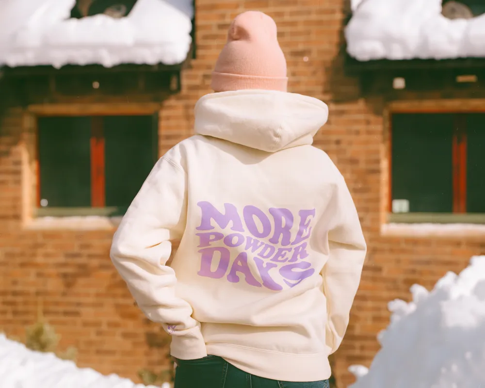 W aspen screen printed more powder days hoodie by anthem branding 4