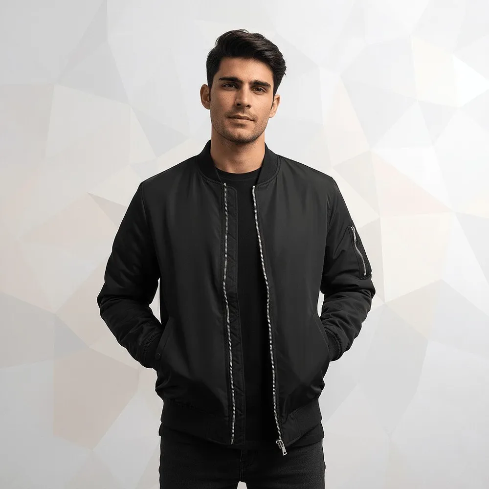 Soft shell bomber jacket by anthem branding