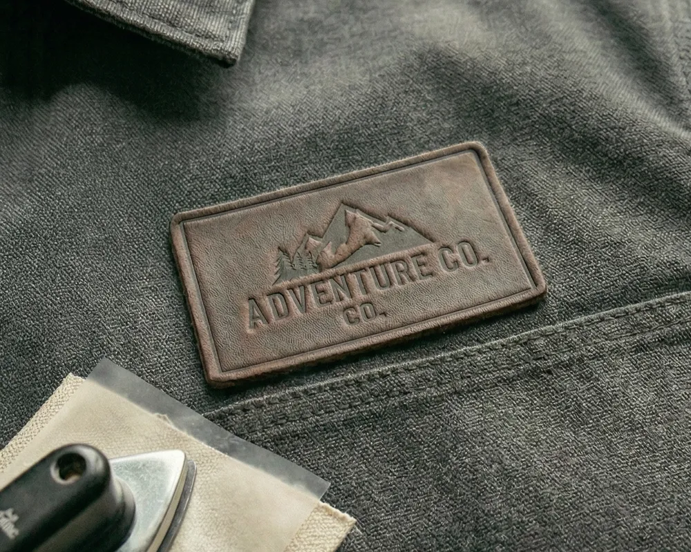 Iron on backing leather patch