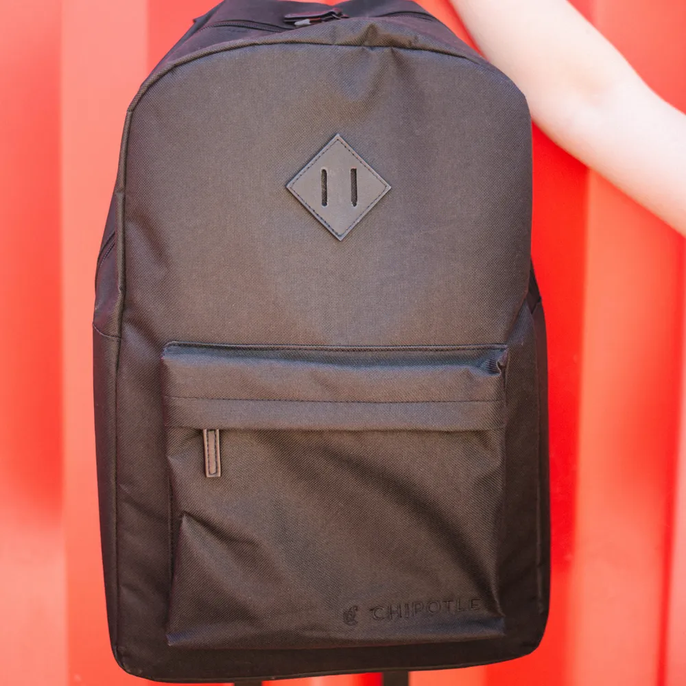 Embroidered Chipotle backpack by anthem branding