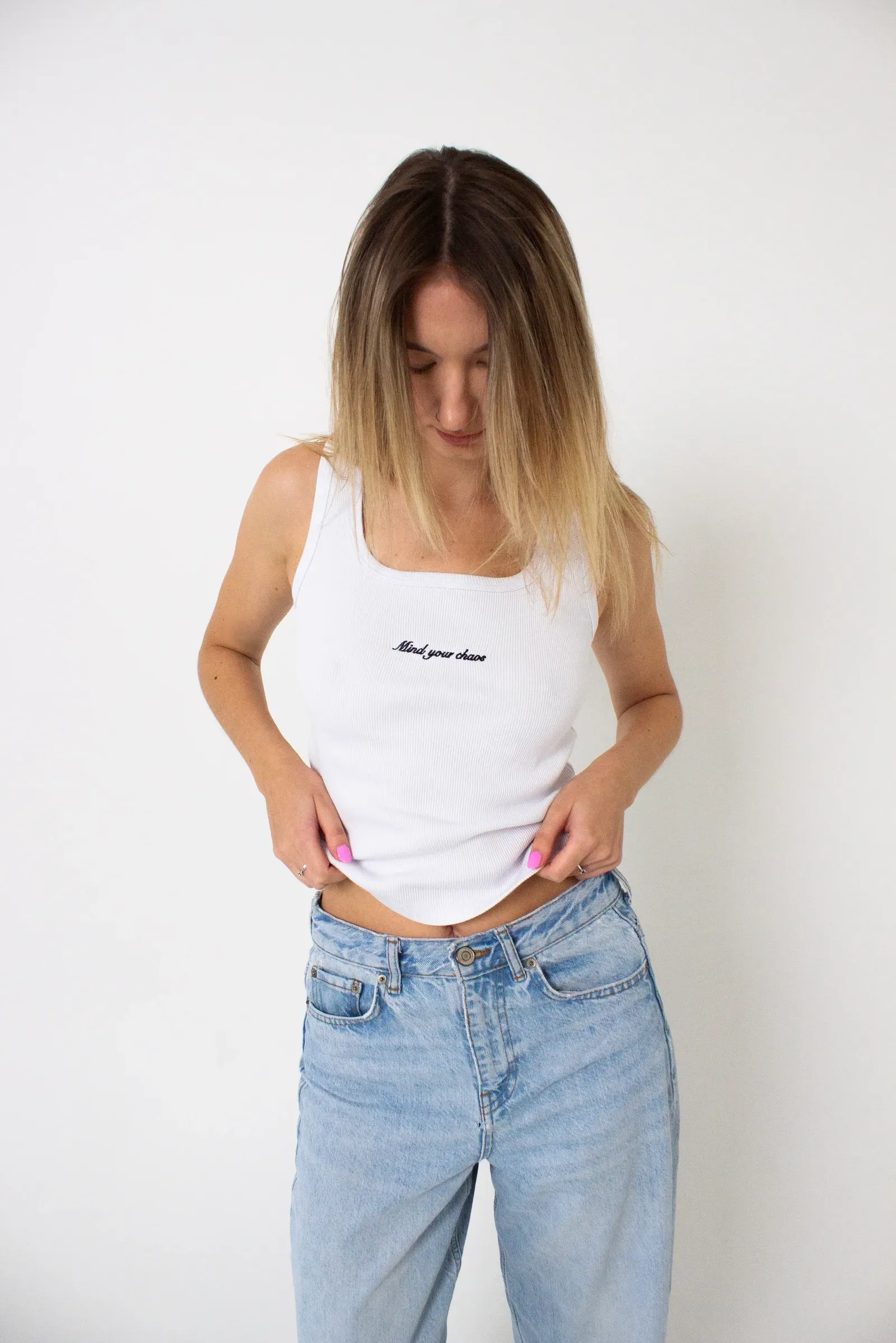 Embroidered tank top by anthem branding