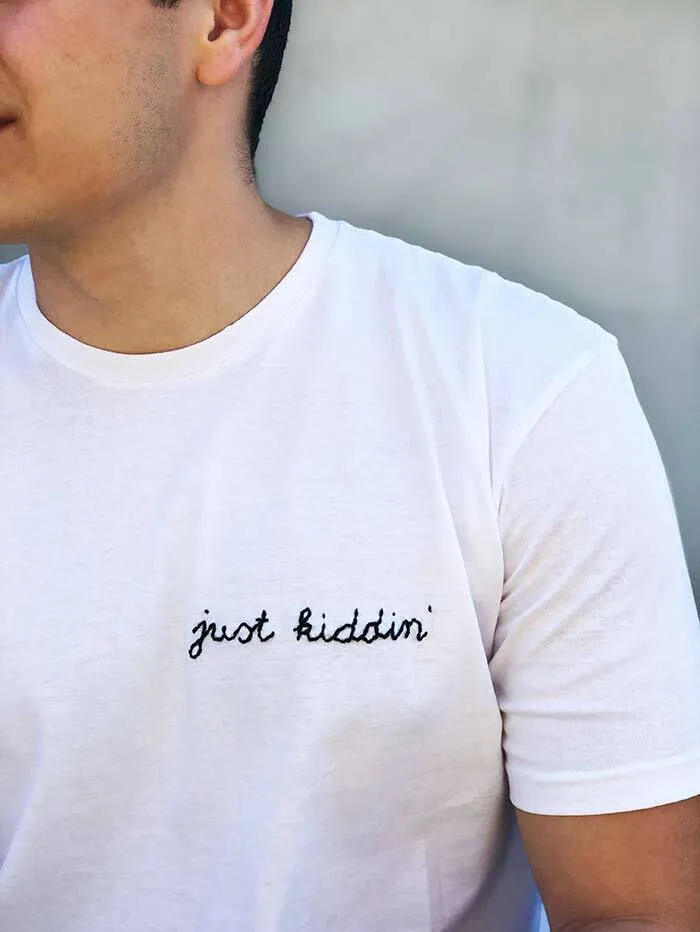 Embroidered unisex t shirt by anthem branding
