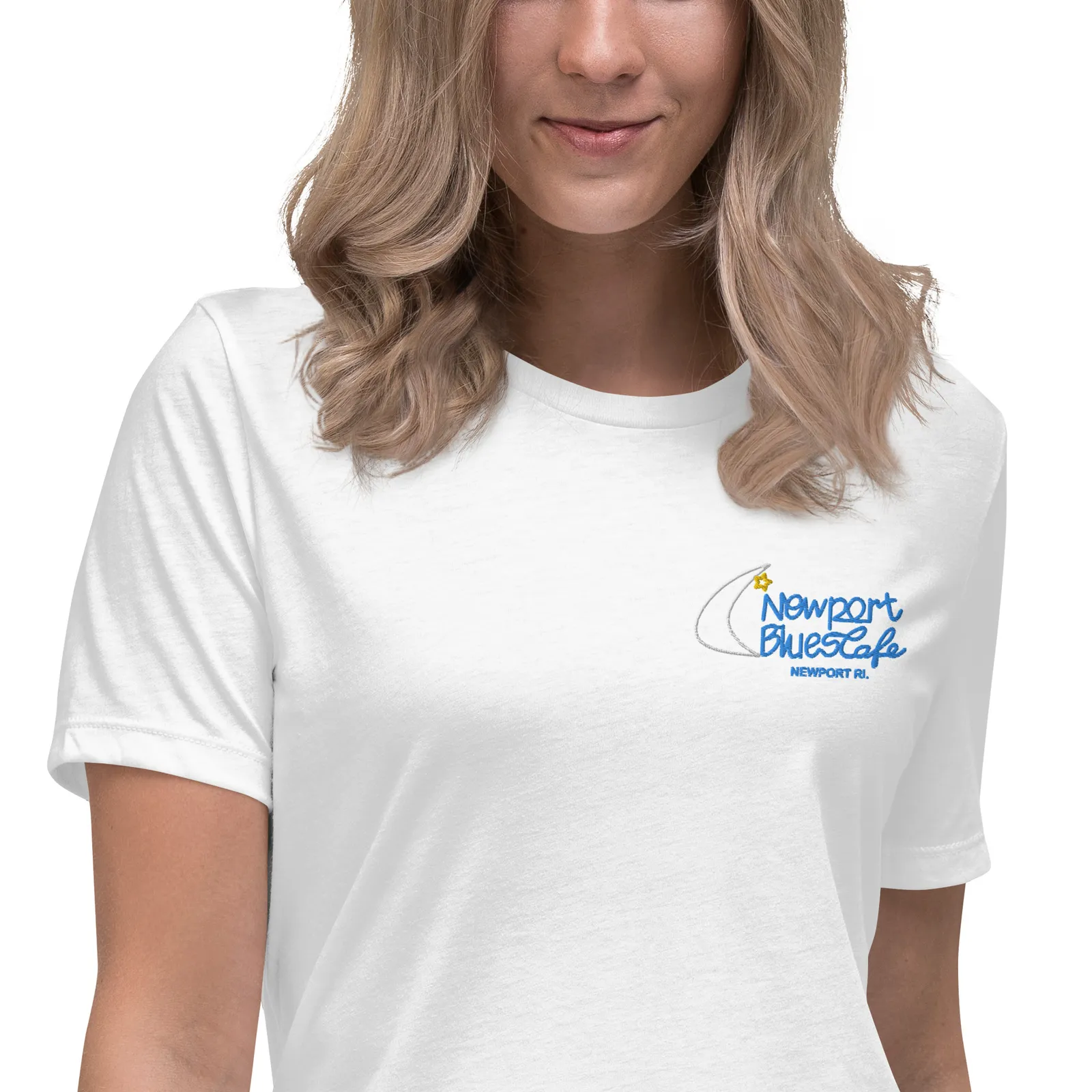 Womens embroidered t shirt by anthem branding