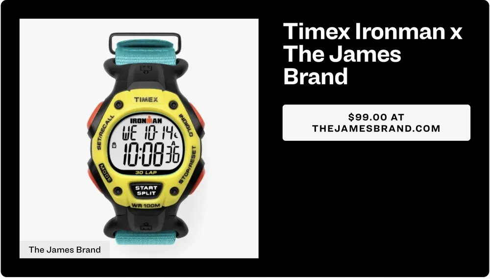 Timex the james brand collab anthem branding