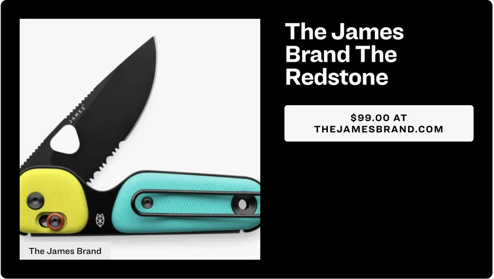 The james brand retro knife gwp anthem branding