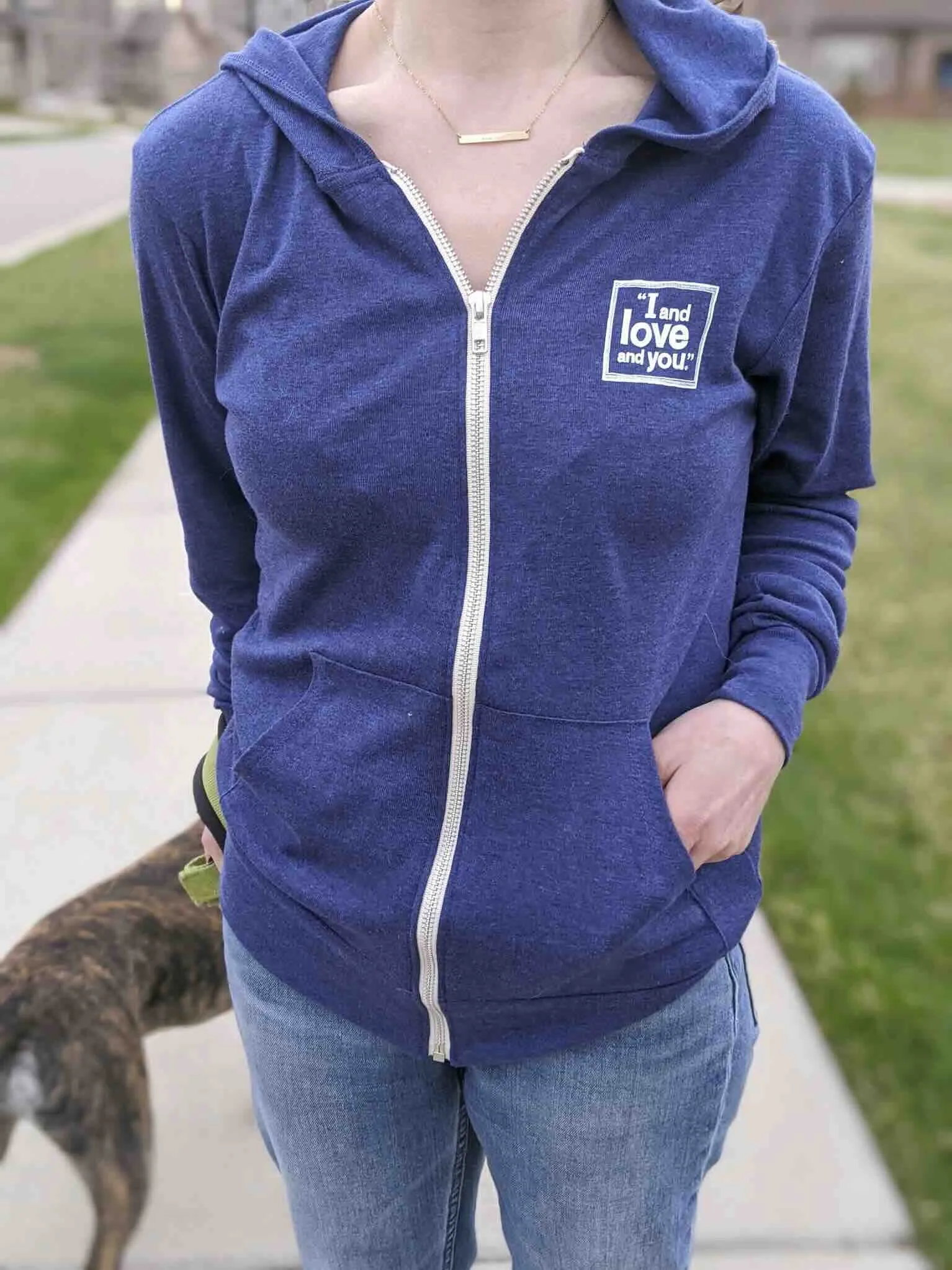 Zip up hoodie by anthem branding