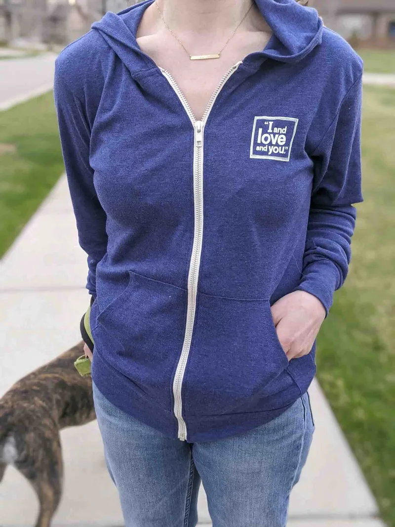 Zip up hoodie by anthem branding