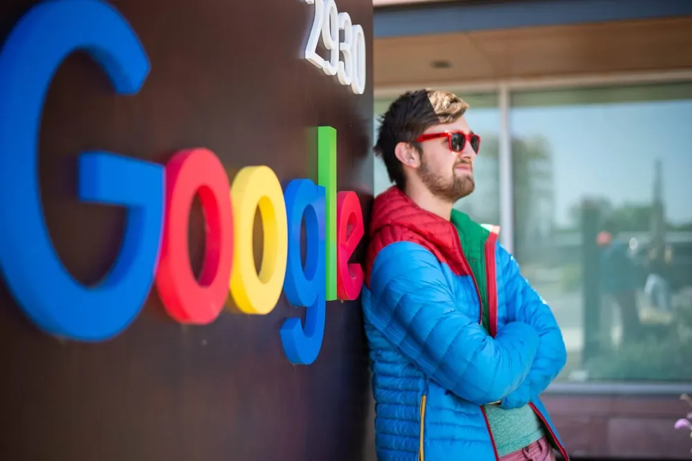 Screen printed jacket for Google Boulder by Anthem Branding