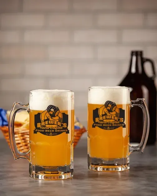 Custom beer mugs by anthem branding