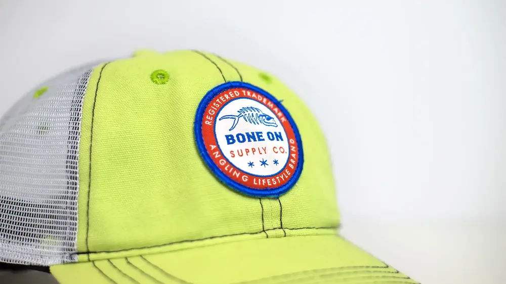 Bone On Sportswear Yellow Green Mesh Back Hat by Anthem Branding