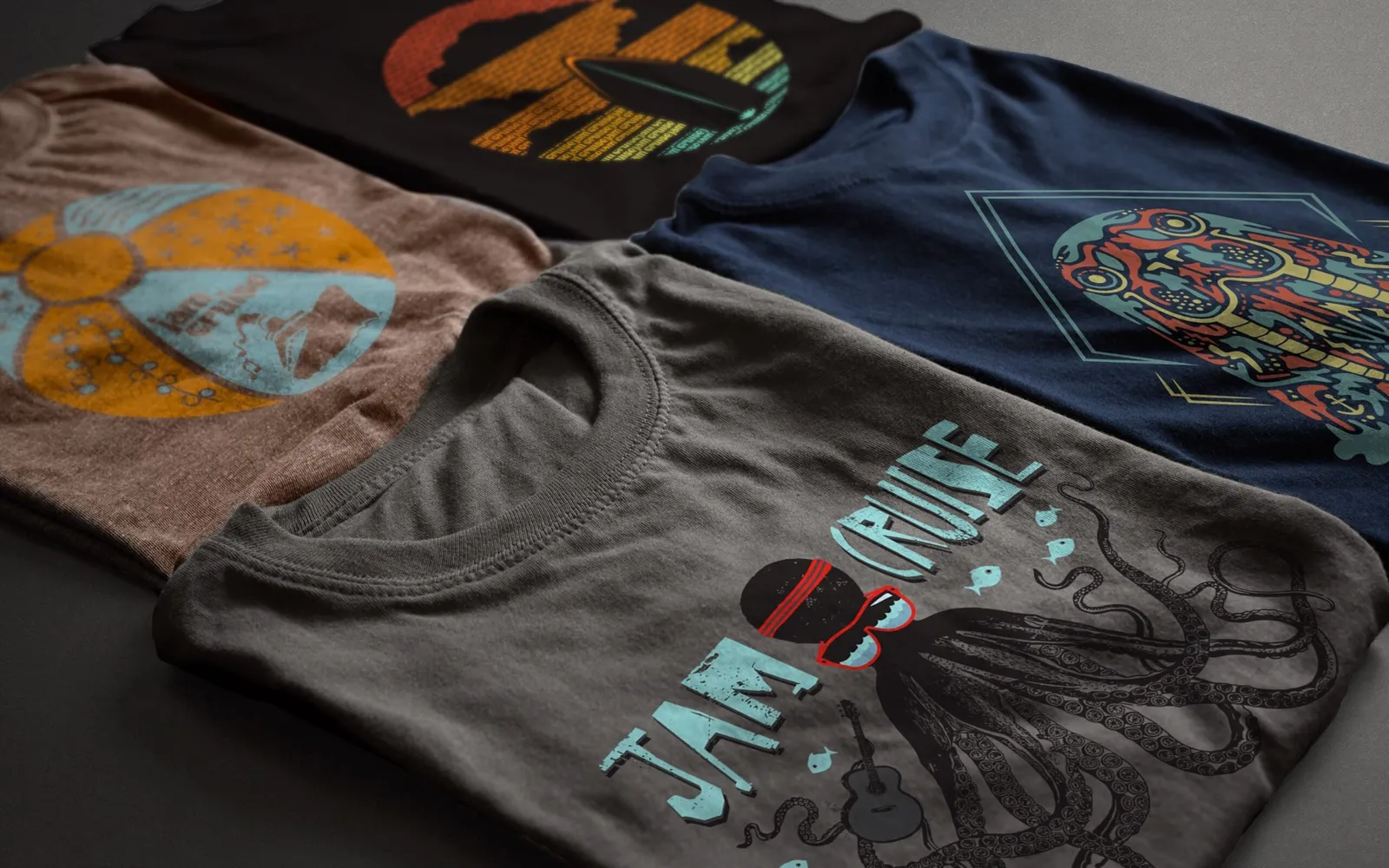Custom screen printed Jam Cruise tshirts by anthem branding