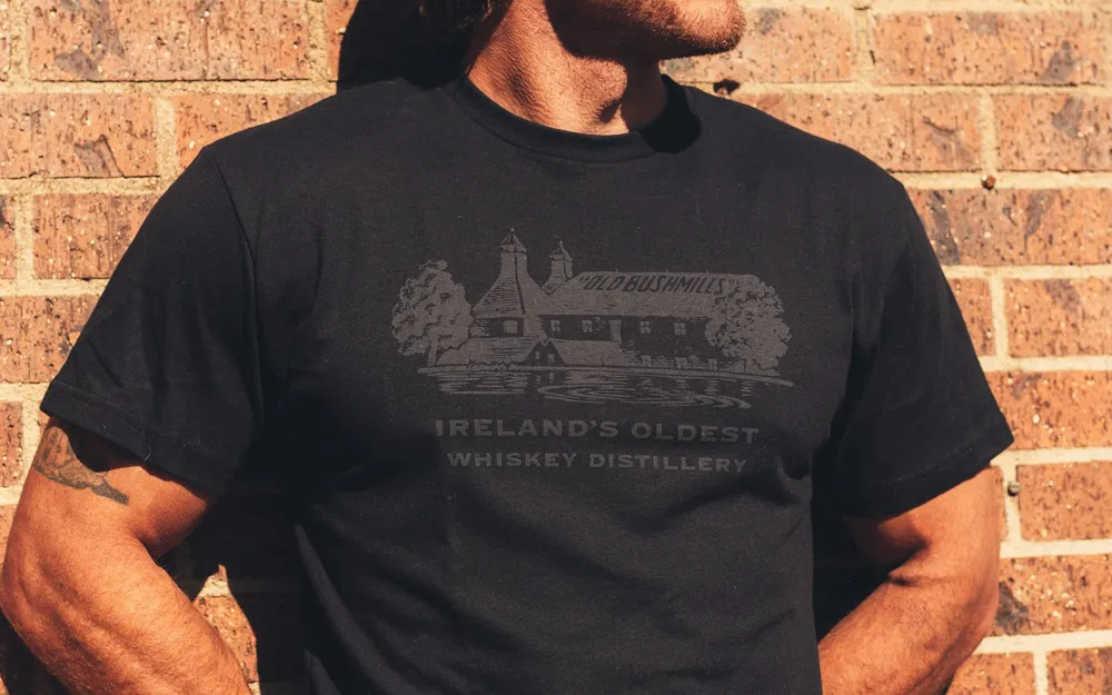 Bushmills Irish Whiskey Black Gray T Shirt by Anthem Branding 1