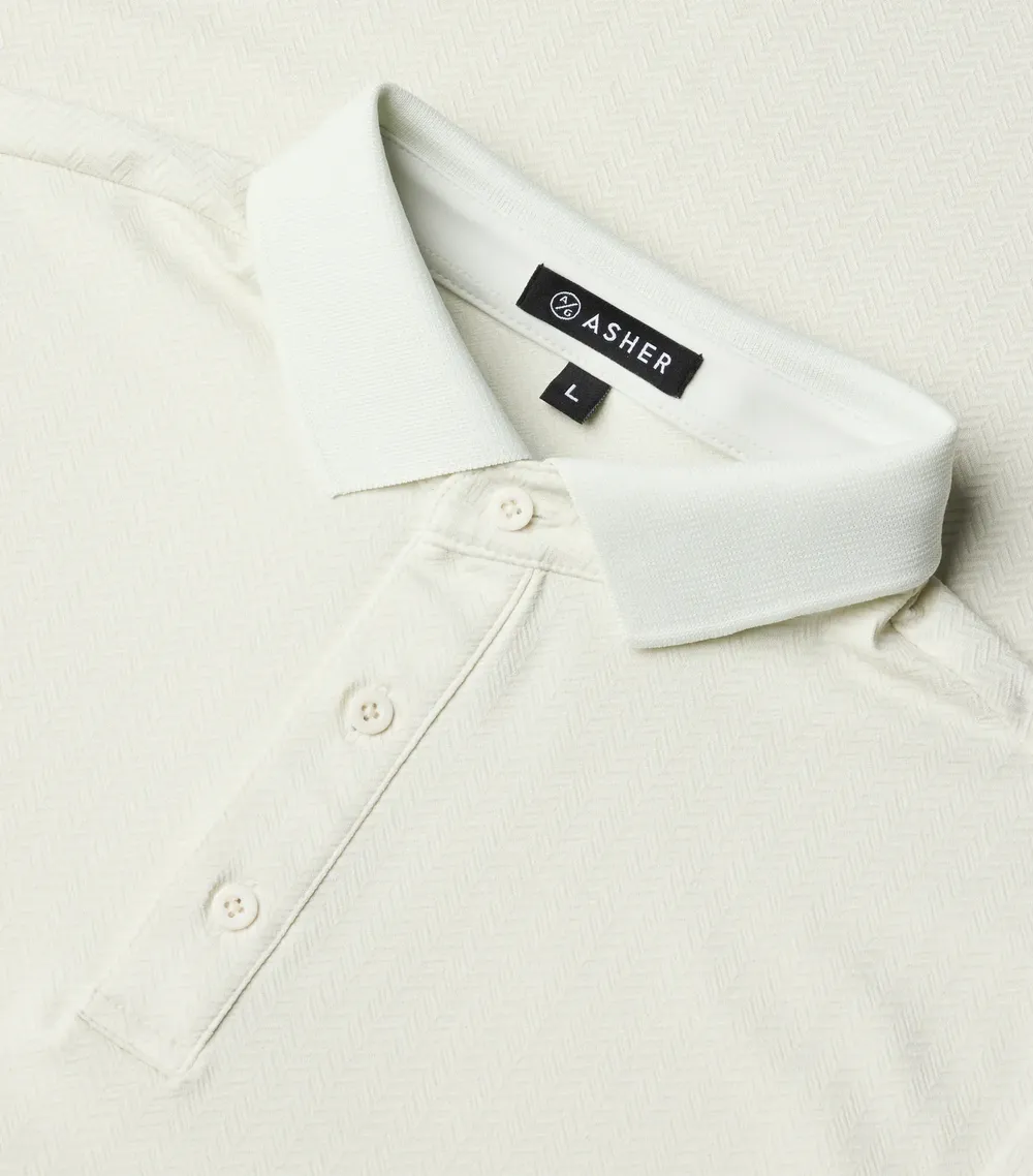 Asher golf herringbone polo by anthem branding