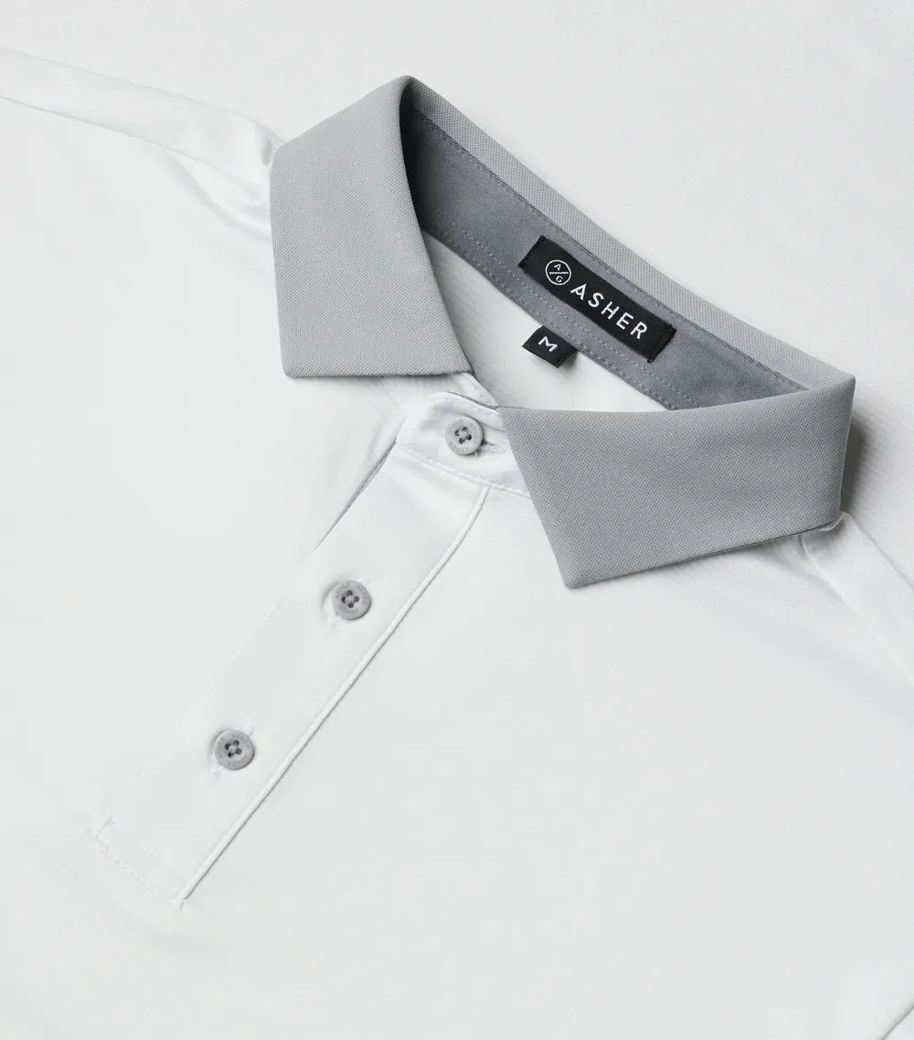 Asher golf jib stripe polo by anthem branding