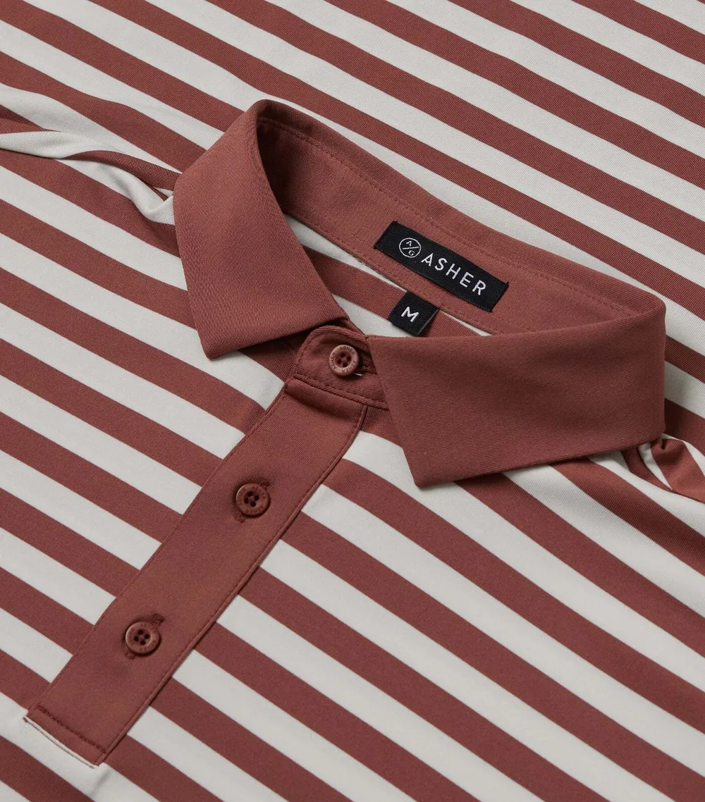 Asher golf sailor stripe polo by anthem branding