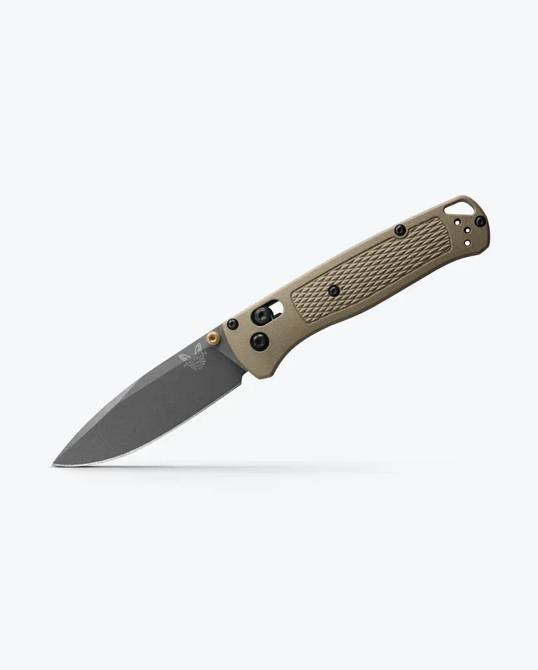 Benchmade Bugout Ranger Green Grivory t knife by anthem branding