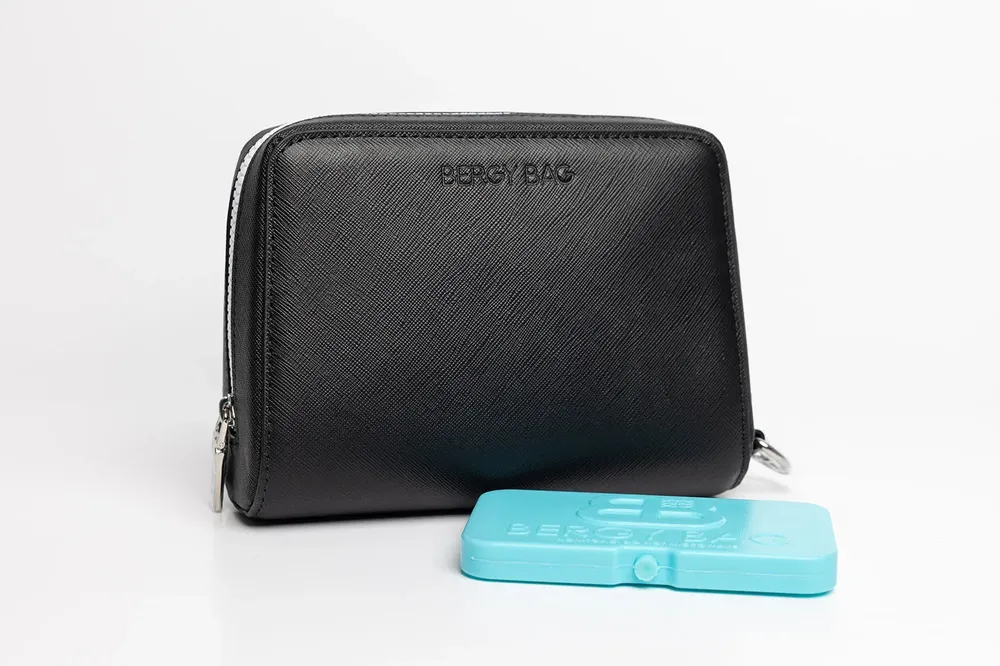 Insulated cosmetic clutch black by bergy bag by anthem branding