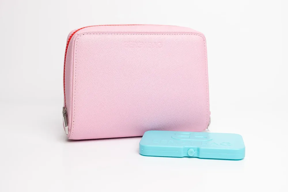 Insulated cosmetic clutch pink by bergy bag by anthem branding