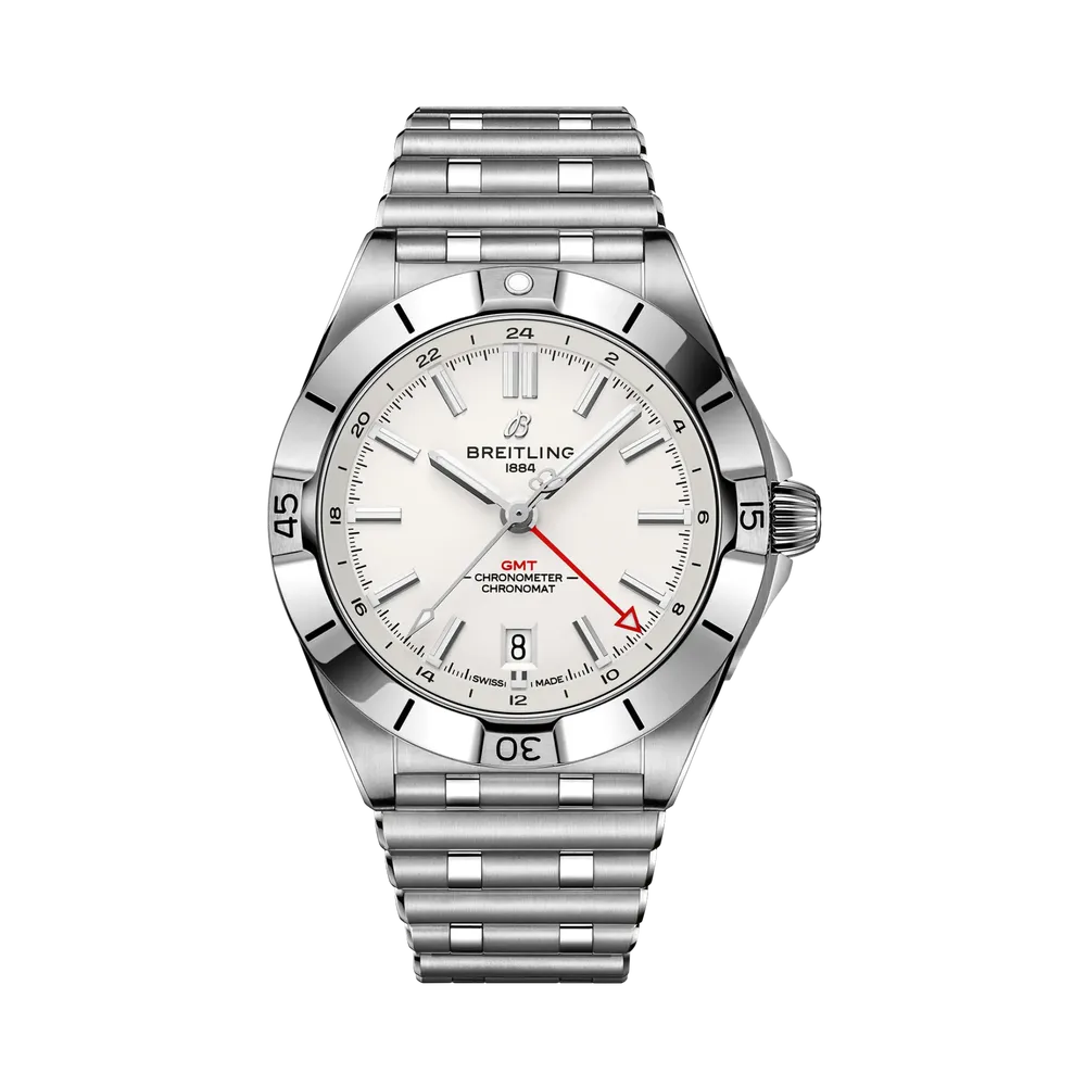 Breitling Chronomat Automatic GMT 40 Stainless Steel Watch by anthem branding