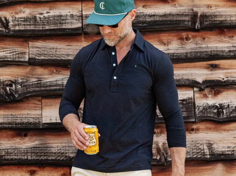 Criquet long sleeve range polo dark knight by anthem branding 2