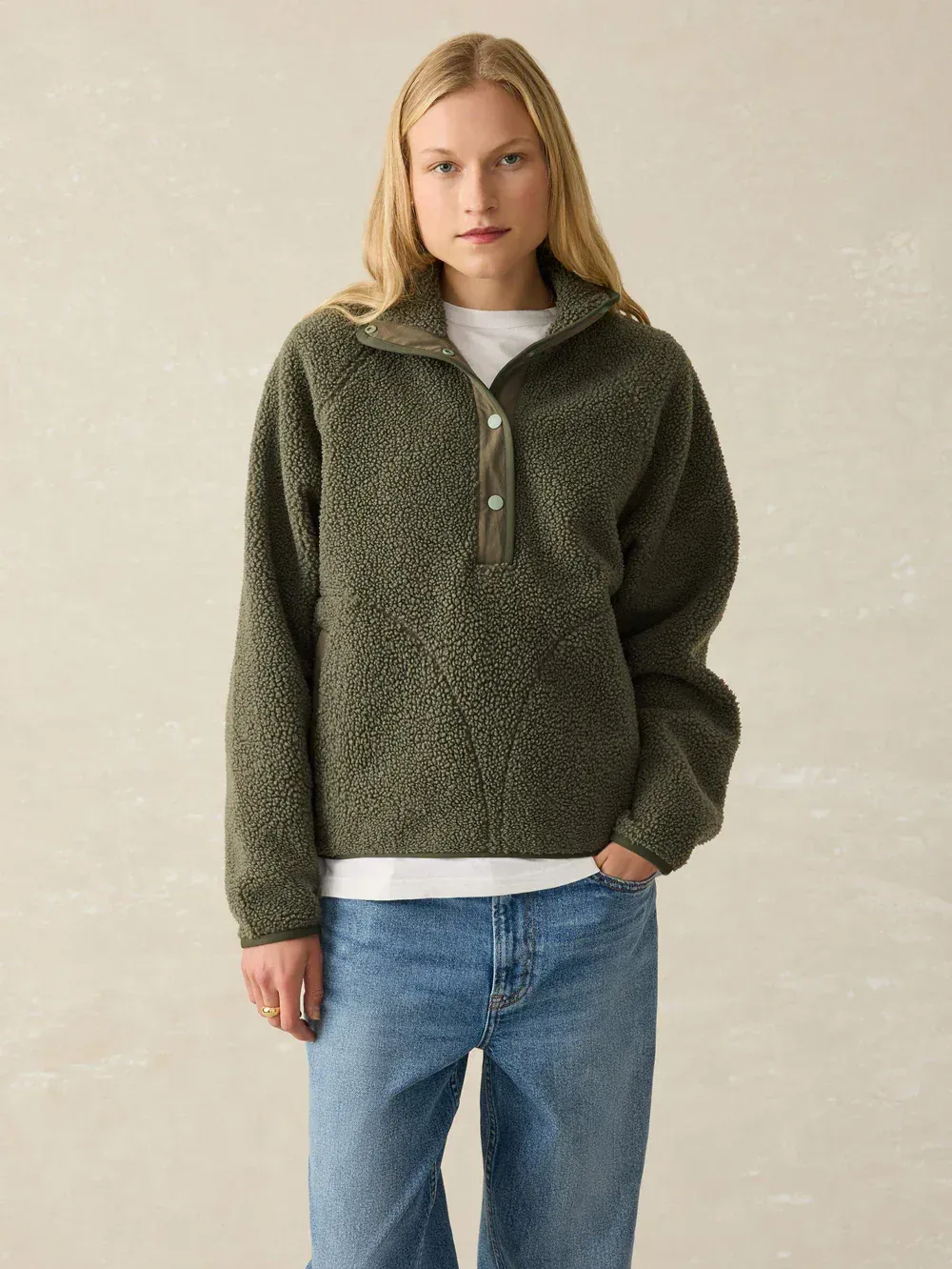 Faherty Fireside Fleece Popover Beetle corporate sales by anthem branding
