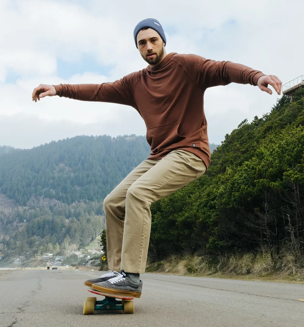 Lw fleece hoodie men lifestyle by anthem branding