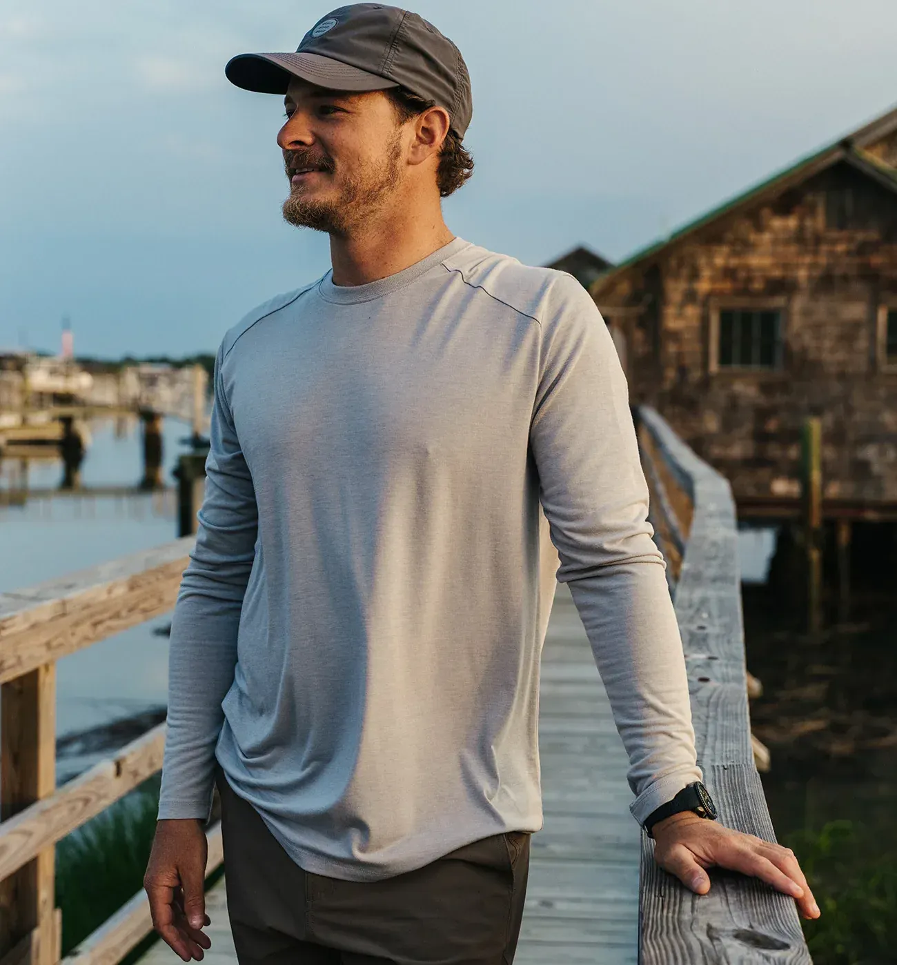 Free fly longsleeve shade t shirt group sales by anthem branding