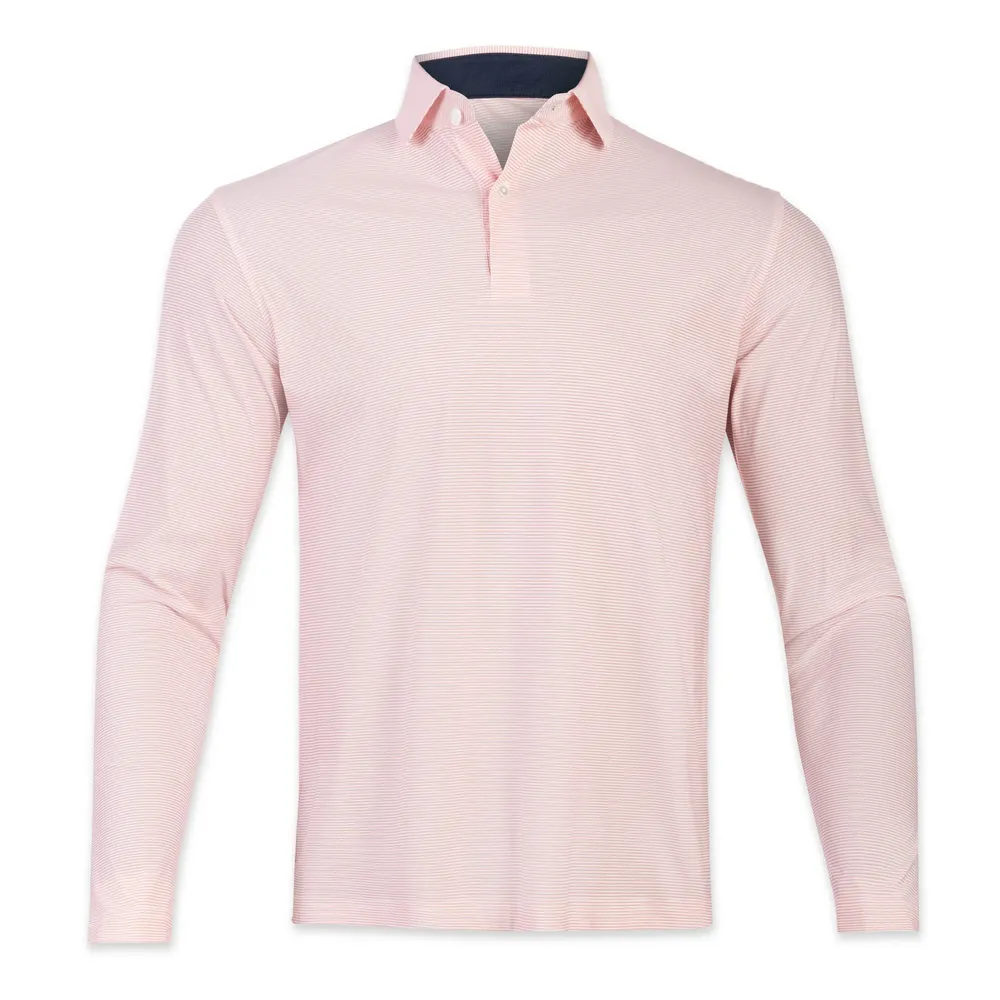 Harlestons striped polos long sleeve by anthem branding