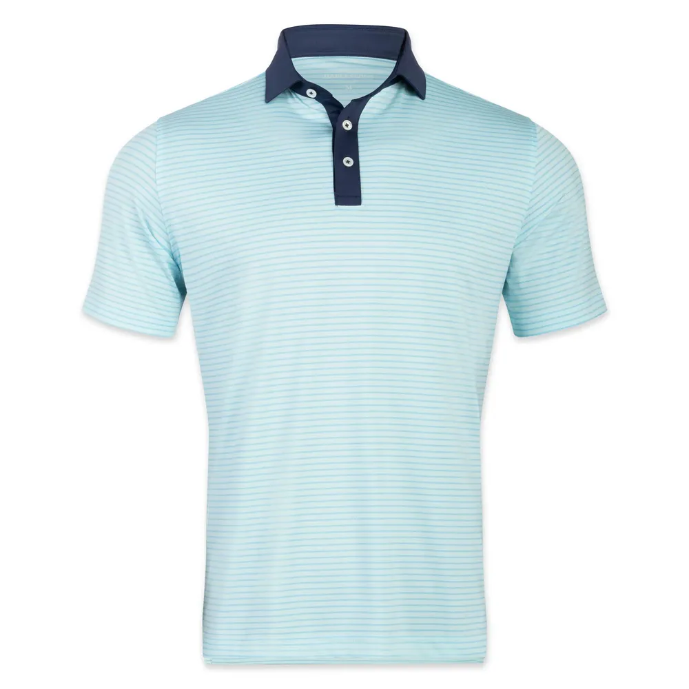 Harlestons striped polos short sleeve by anthem branding