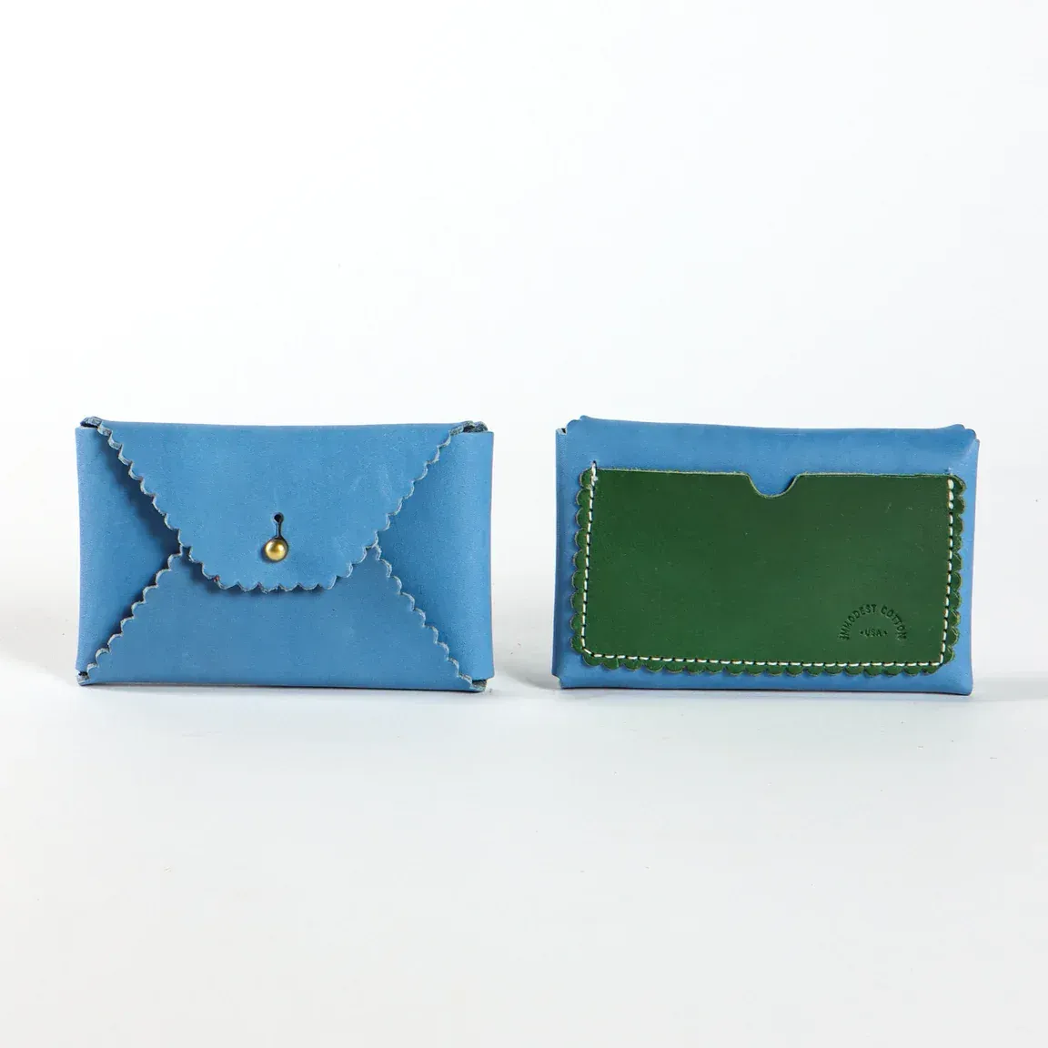 Immodest cotton scallop wallet cerulean pine by anthem branding