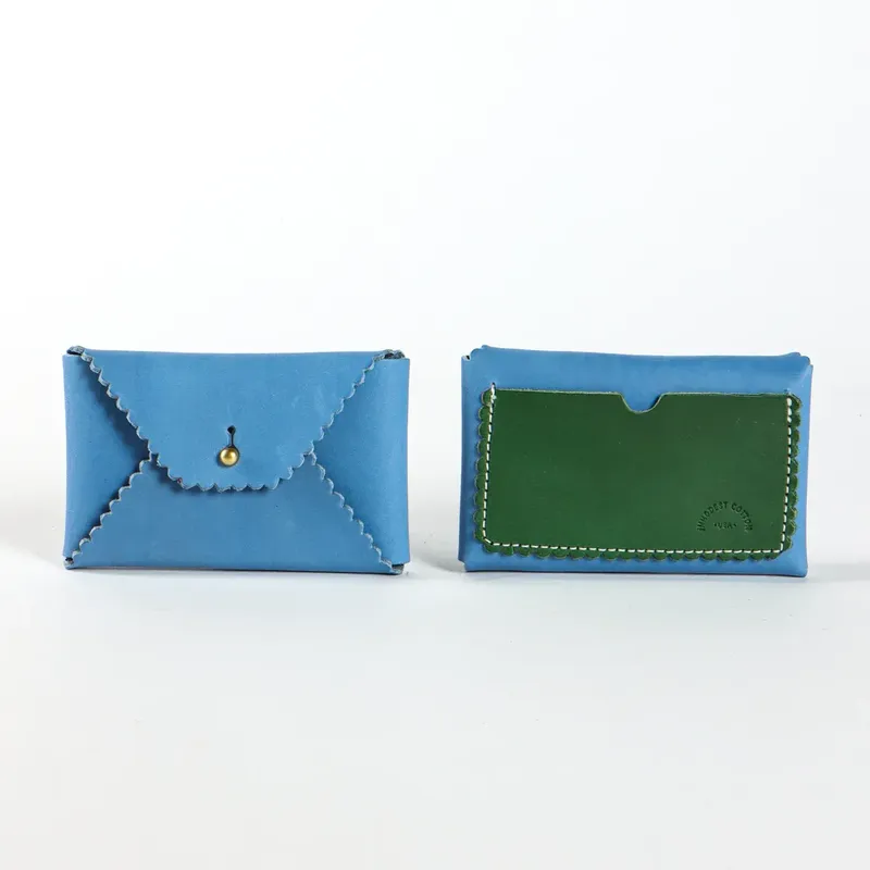 Immodest cotton scallop wallet cerulean pine by anthem branding