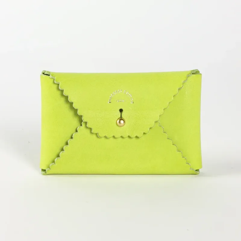 Immodest cotton scallop wallet lime by anthem branding