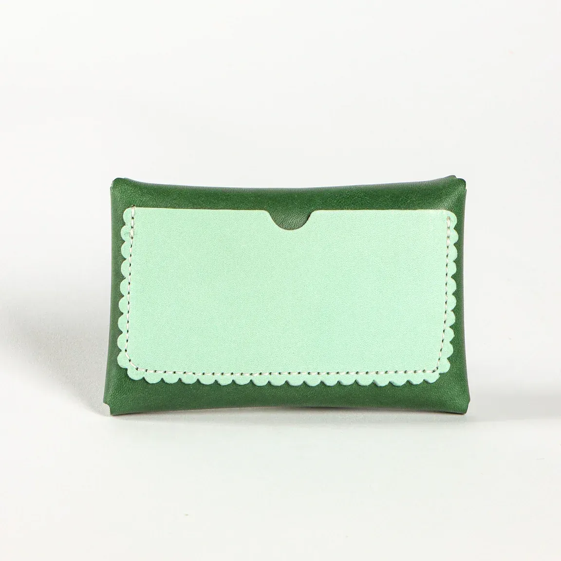Immodest cotton scallop wallet pine mint by anthem branding