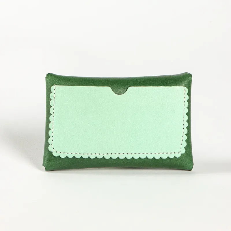 Immodest cotton scallop wallet pine mint by anthem branding