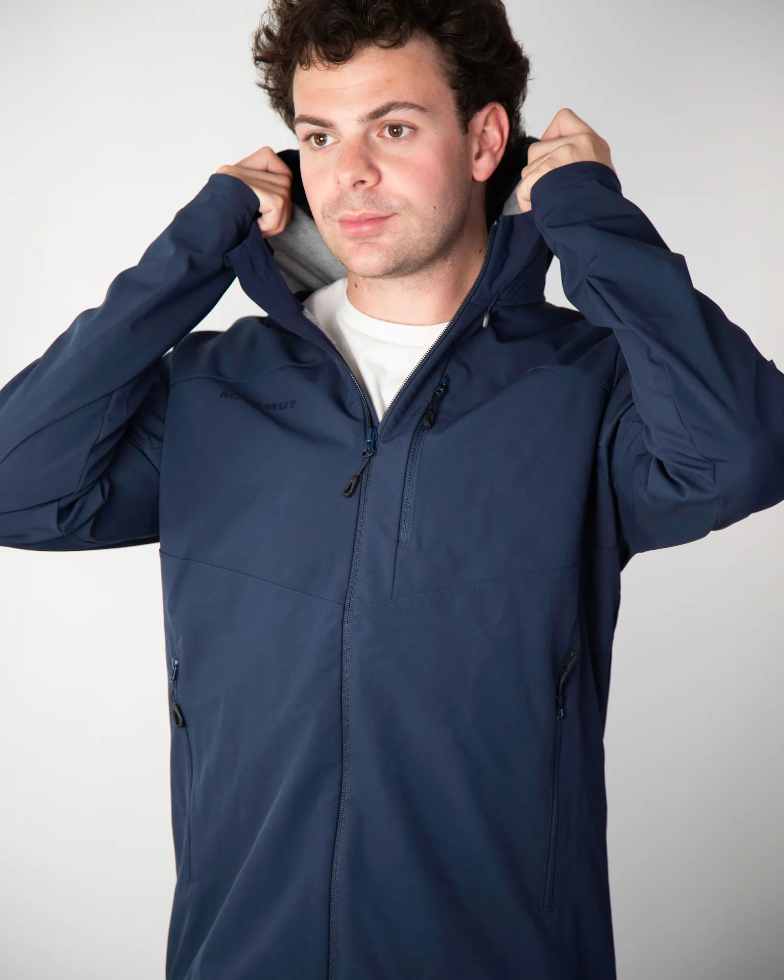 Mammut corporate SO hooded jacket men navy blue anthem branding 1