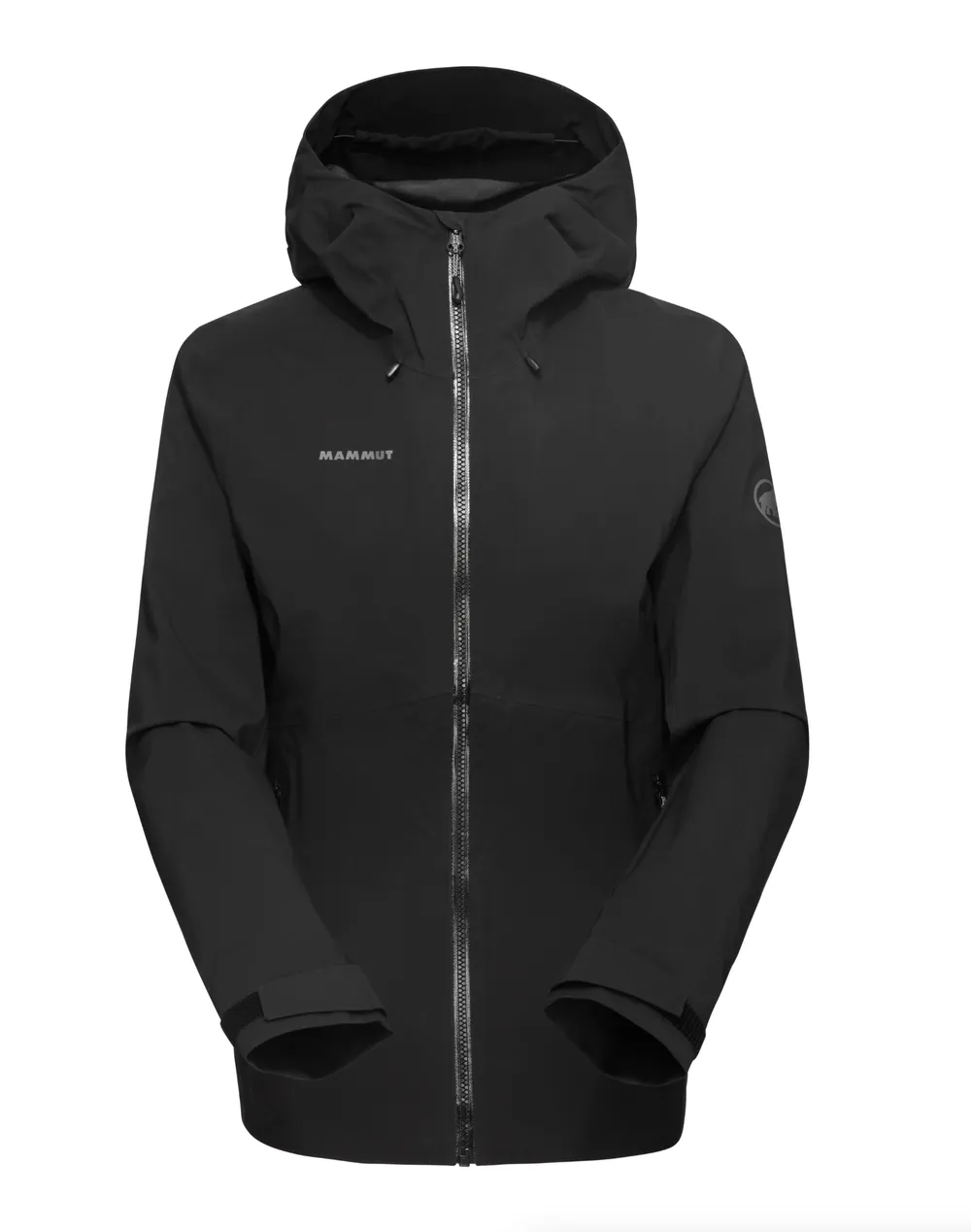Custom womens mammut hardshell hooded jacket black by anthem branding