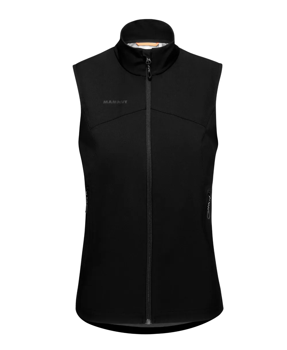 Womens black mammut softshell vest by anthem branding