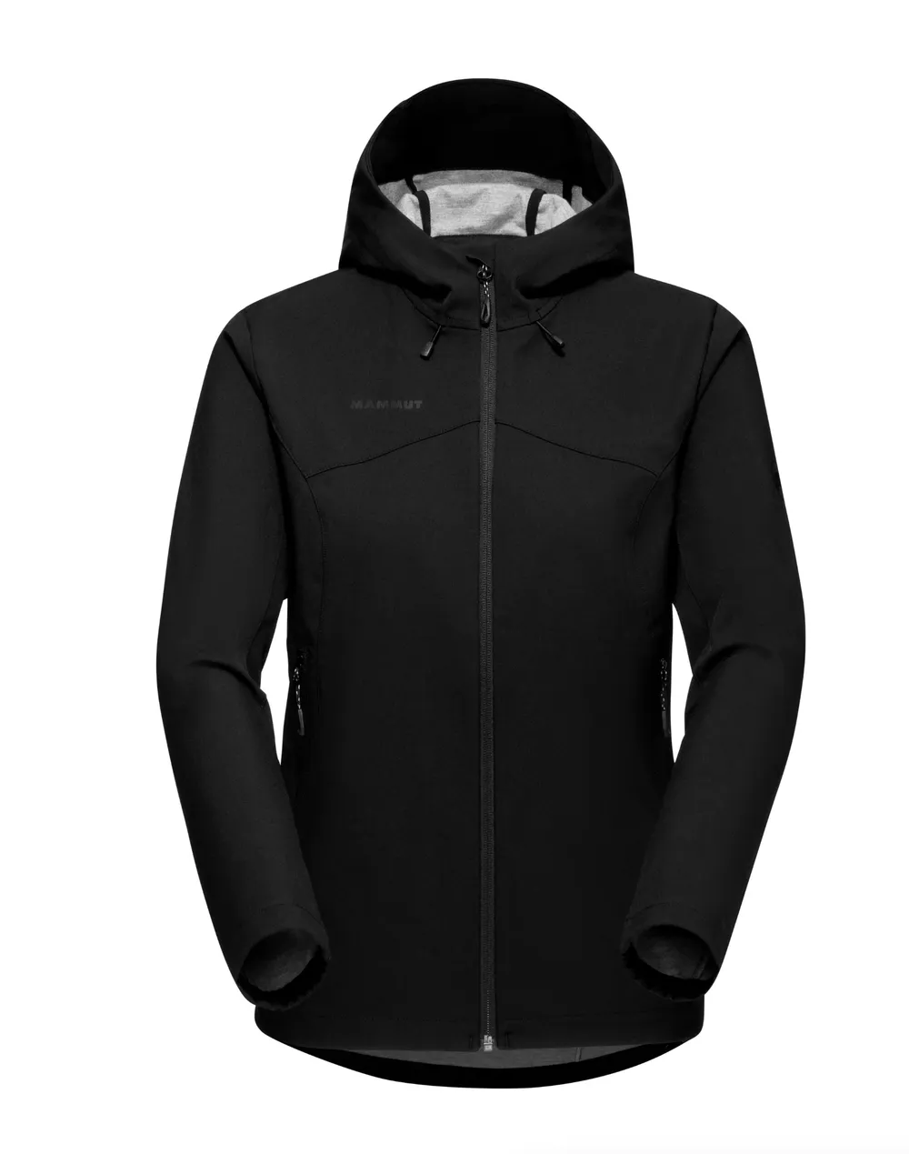 Custom mammut softshell womens black jacket by anthem branding