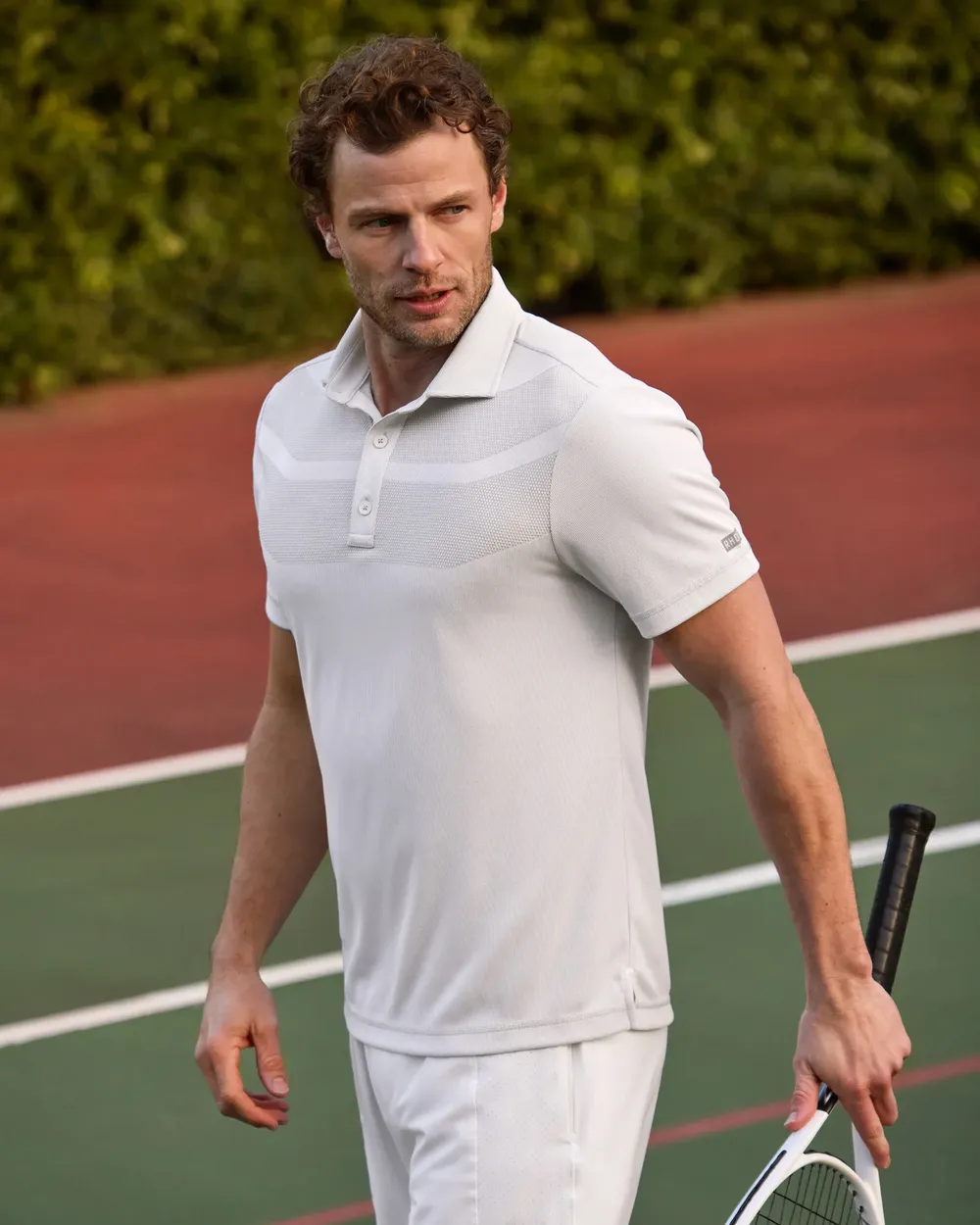 Rhone mens Cross Court Polo by anthem branding