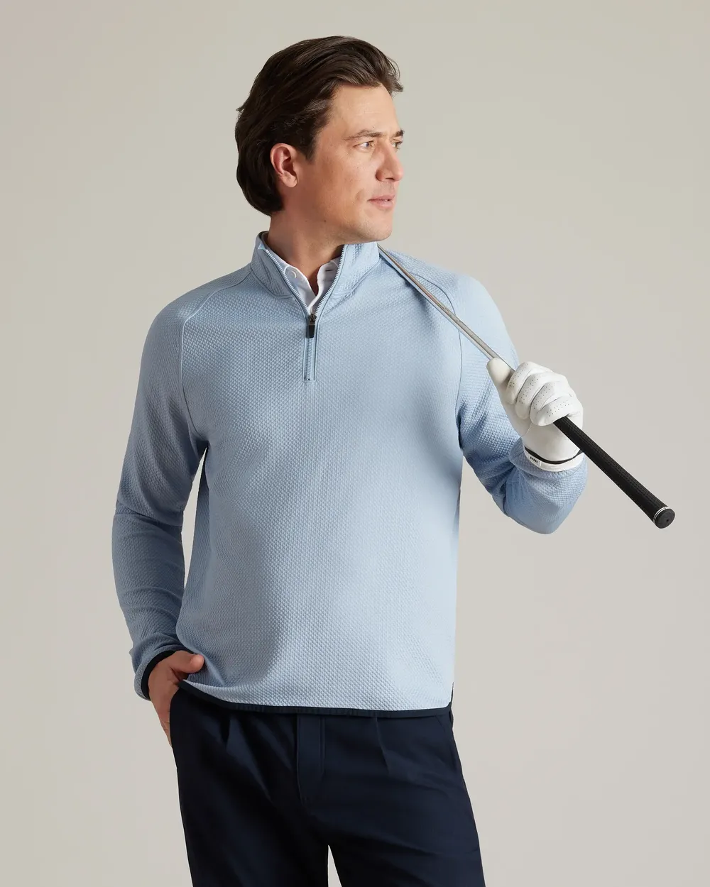 Rhone mens Founders Golf 14 Zip by anthem branding
