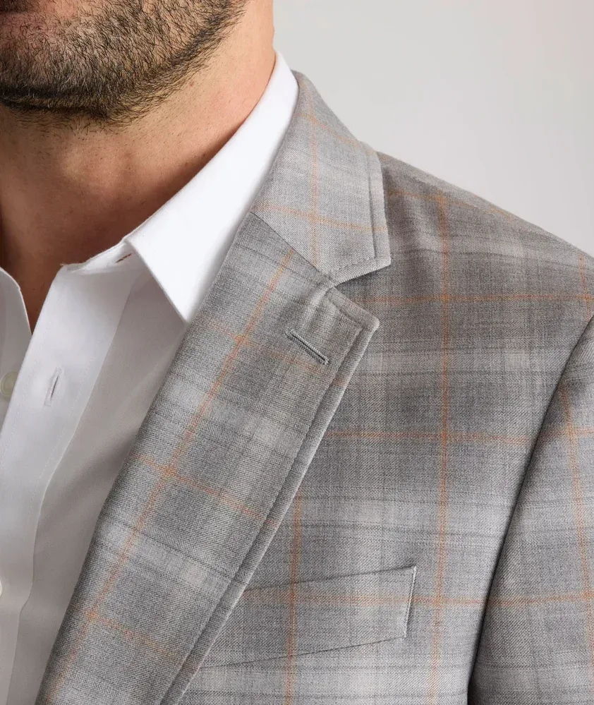 FRANCO UNTUCKIT 42049 Pur SPORT COAT CHECK GREY 3