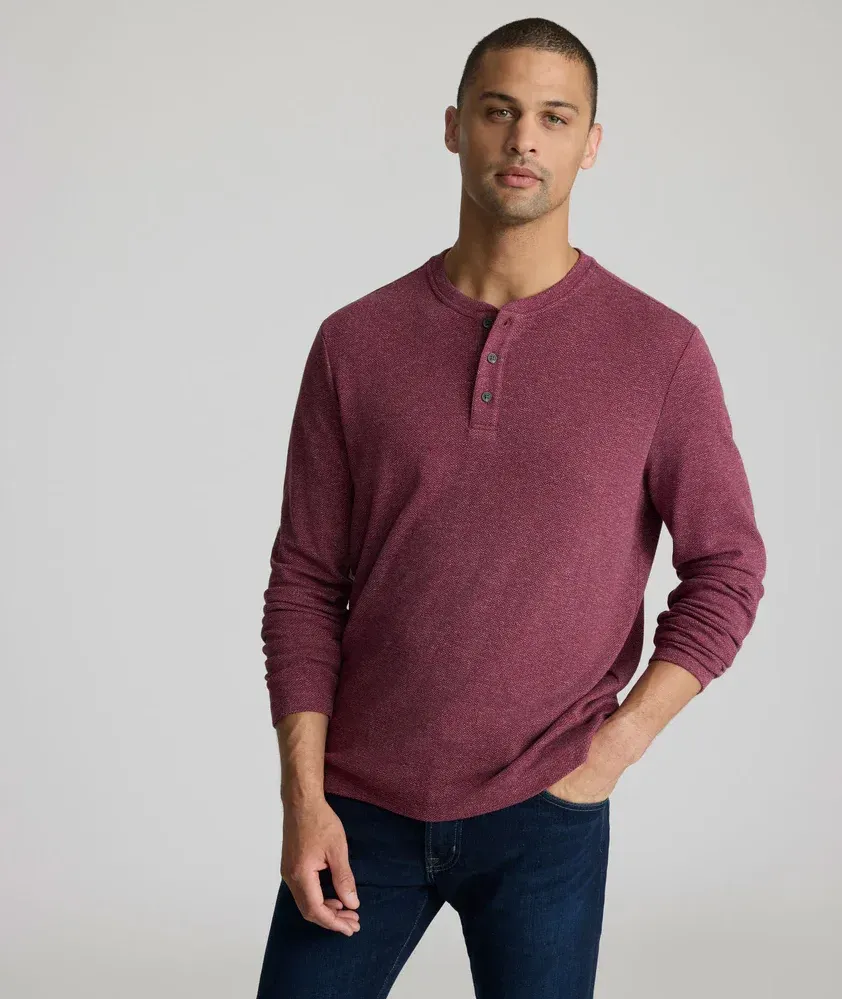 Long sleeve henleys by untuckit by anthem branding