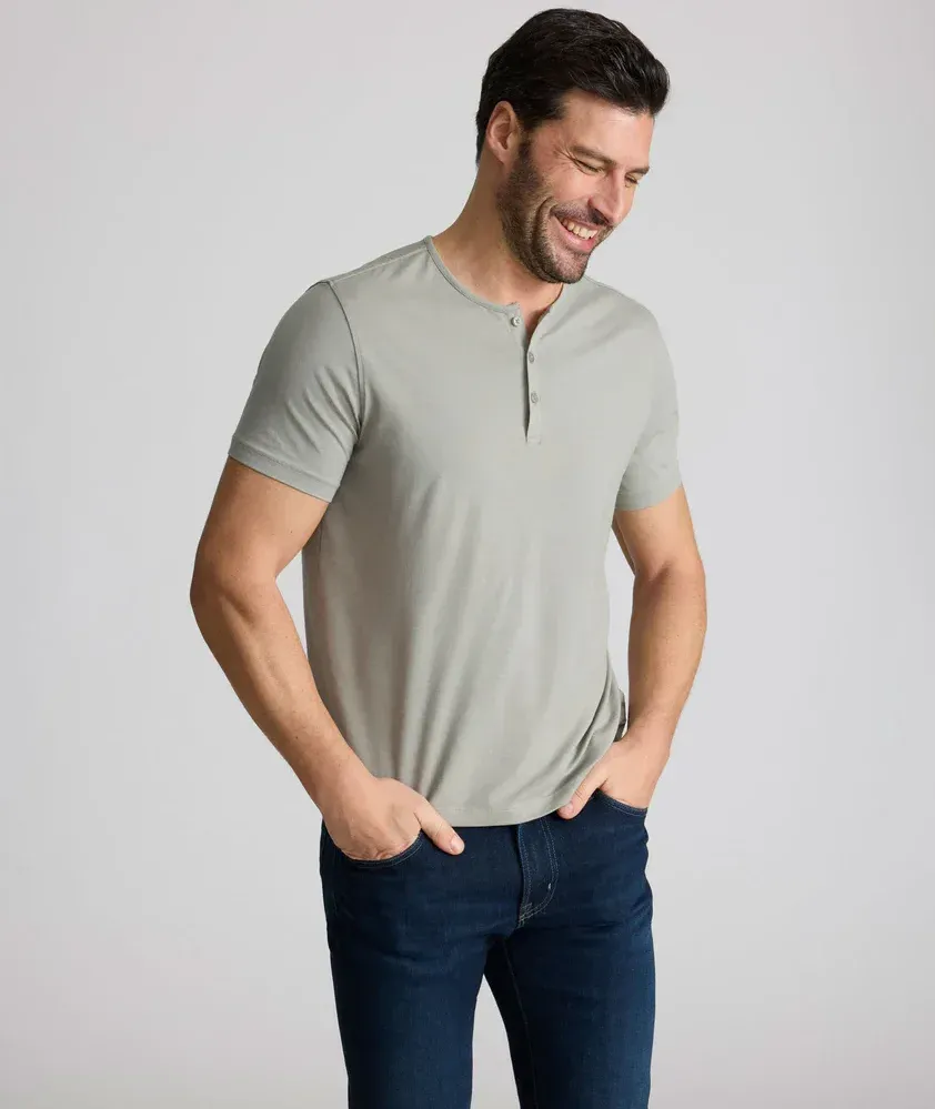 Short sleeve henleys by untuckit by anthem branding