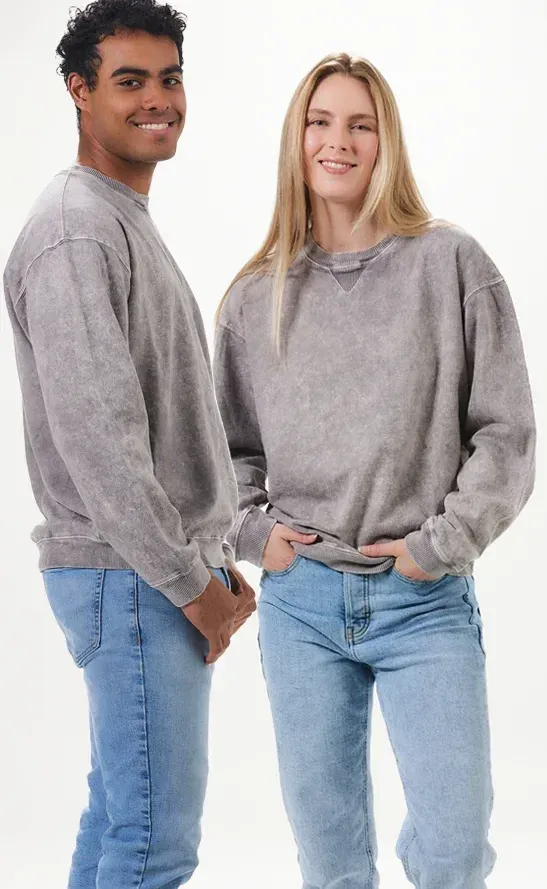 Mineral washed fleece crews us apparel by us apparel by anthem branding 1