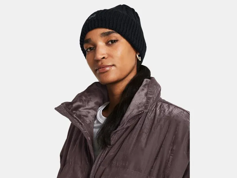 Ua womens halftime cable beanie group by anthem branding