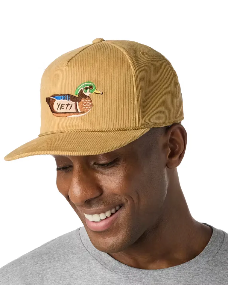 Yeti corduory flat brim by anthem branding