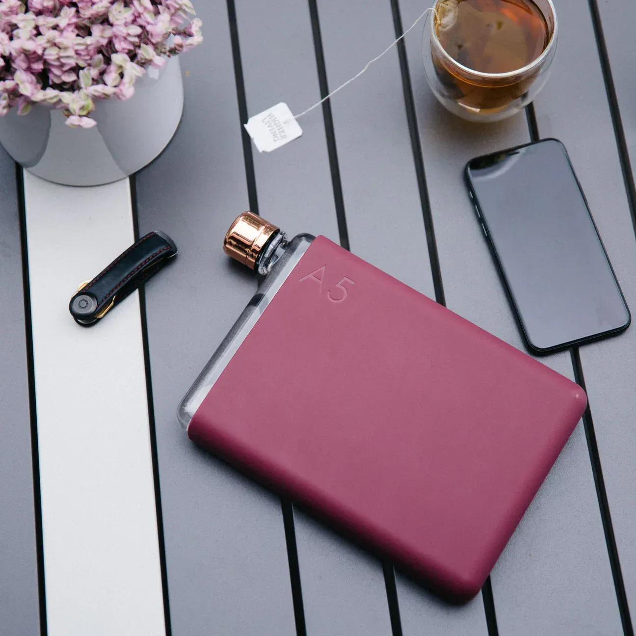 Memobottle A5 silicone sleeve wild plum by anthem branding