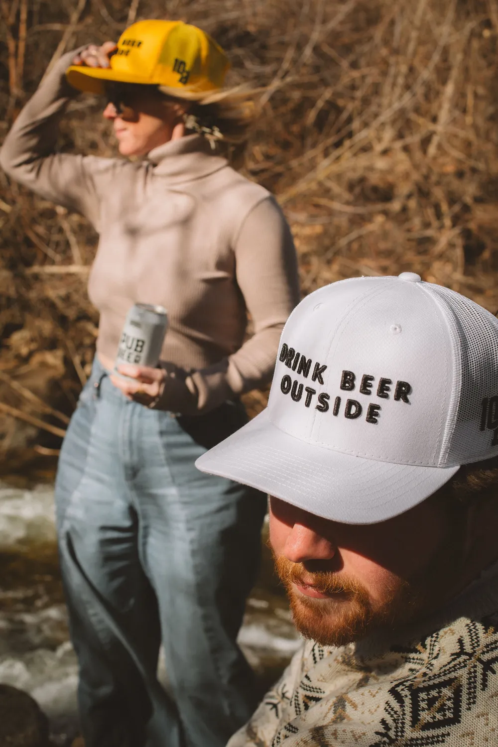 10 barrel pub beer yellow white trucker hats by anthem branding lifestyle 9